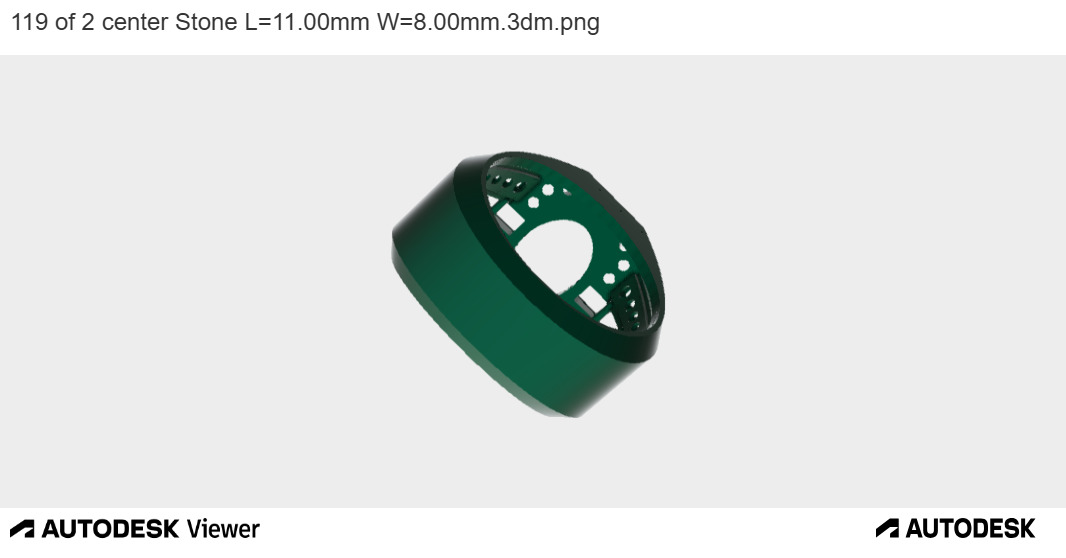 Lattice Side Detail Ring with Oval Stone 3D print model_8