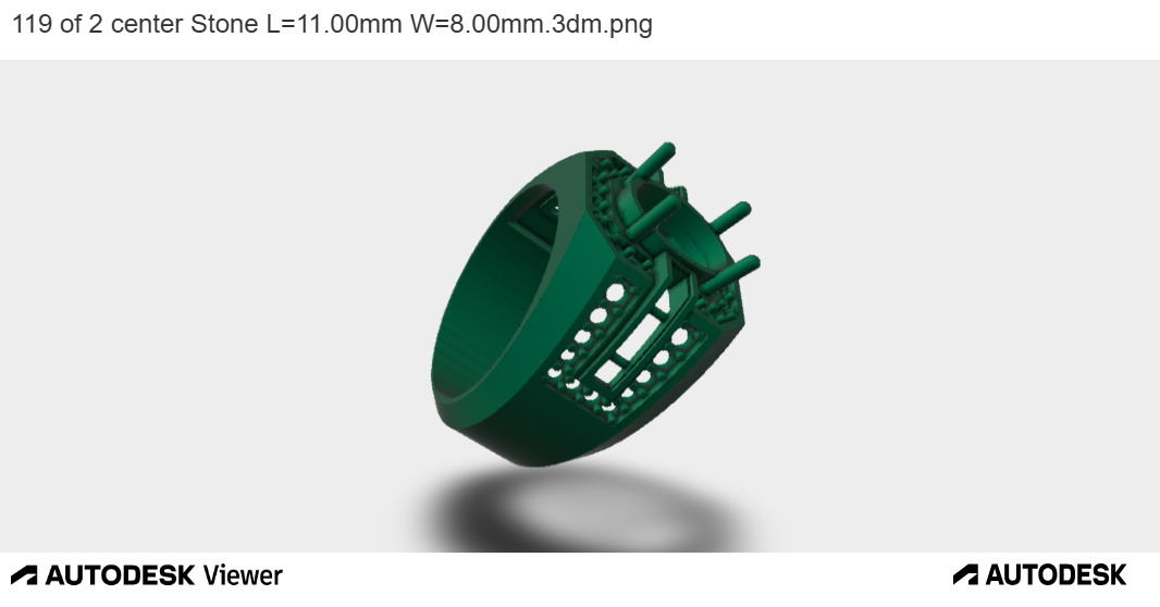 Lattice Side Detail Ring with Oval Stone 3D print model_12