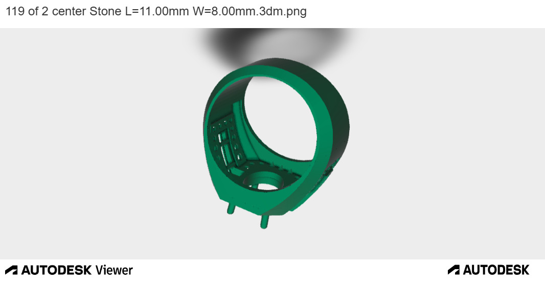 Lattice Side Detail Ring with Oval Stone 3D print model_7