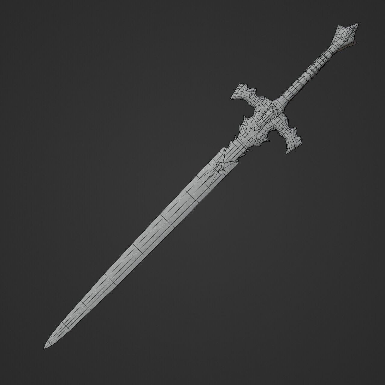 Dark Fantasy Weapons  Low-poly 3D model_7