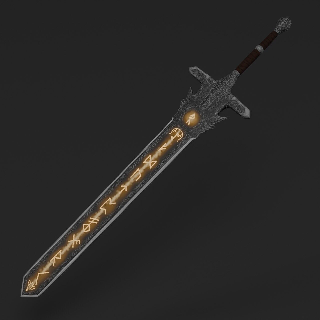 Dark Fantasy Weapons  Low-poly 3D model_8