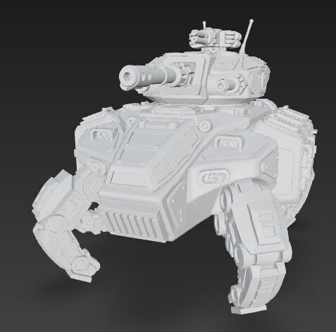 3D Printable Iron Oath Roller Multi Legged Assault Tank 3D model_12