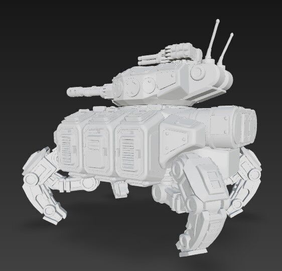3D Printable Iron Oath Roller Multi Legged Assault Tank 3D model_21