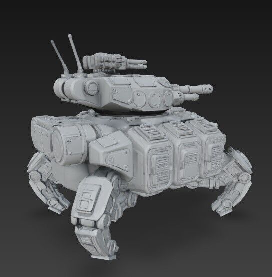 3D Printable Iron Oath Roller Multi Legged Assault Tank 3D model_4