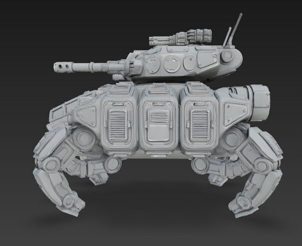 3D Printable Iron Oath Roller Multi Legged Assault Tank 3D model_7