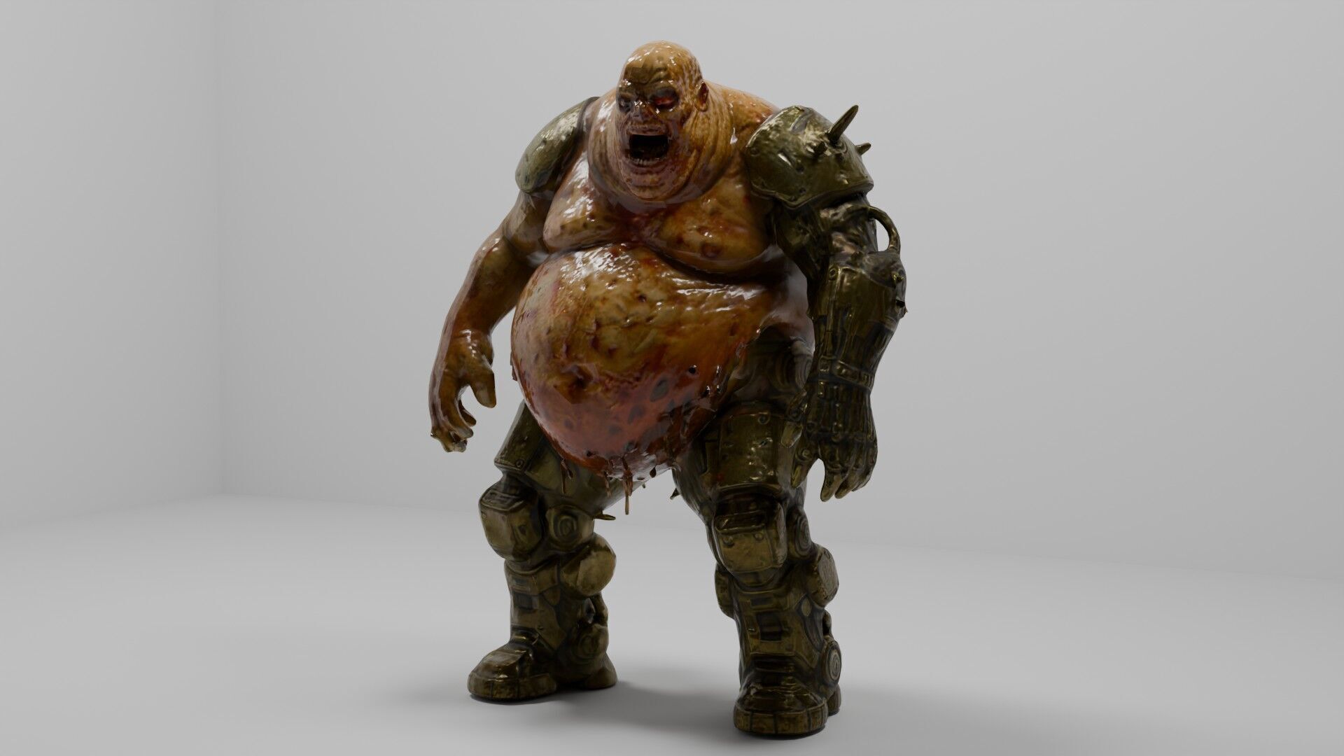 Robotic Zombie Character Pack Creatures Game Ready Low-poly 3D model_3