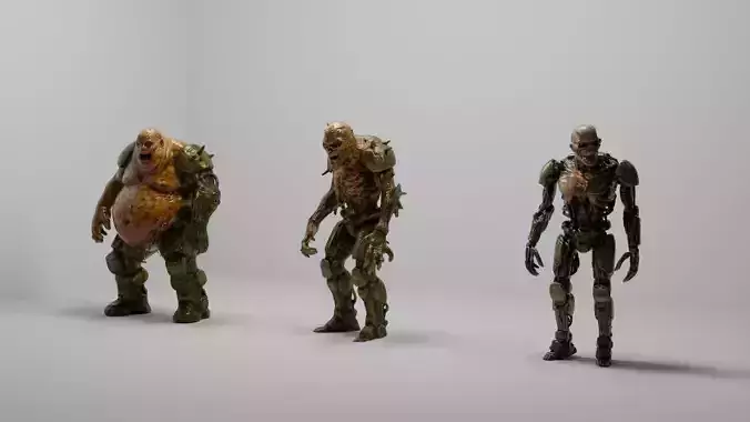Robotic Zombie Character Pack Creatures Game Ready
