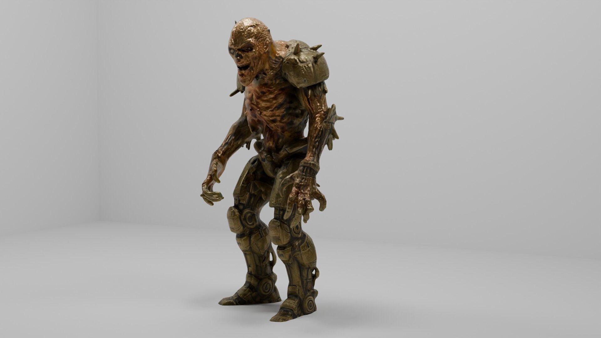 Robotic Zombie Character Pack Creatures Game Ready Low-poly 3D model_4