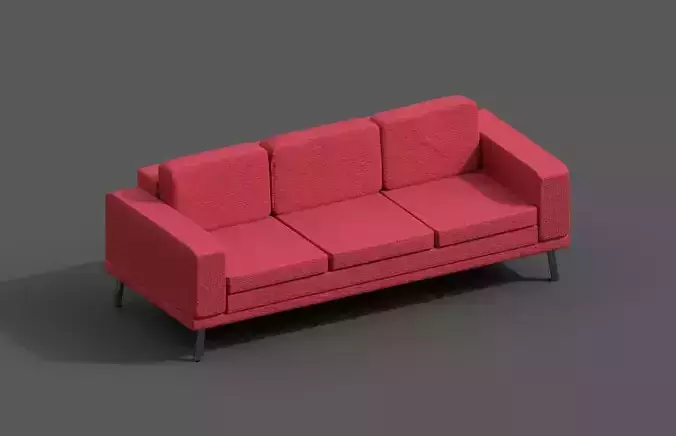 High-Quality 3D Sofa
