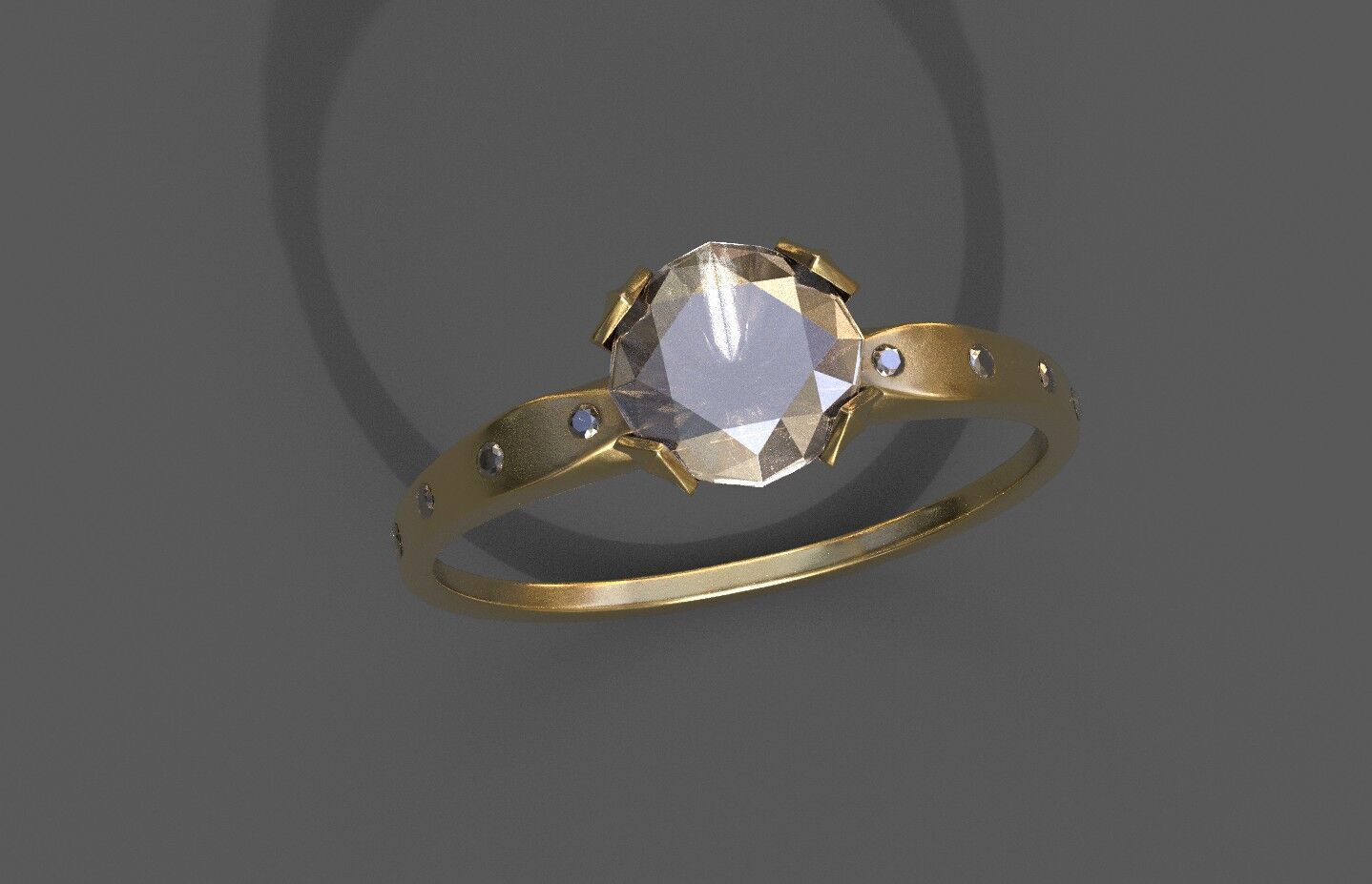 High-Quality 3D Ring Model Low-poly 3D model_4