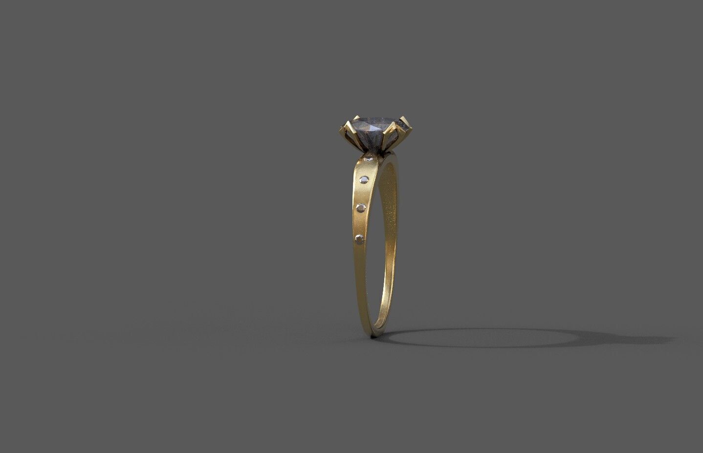 High-Quality 3D Ring Model Low-poly 3D model_3