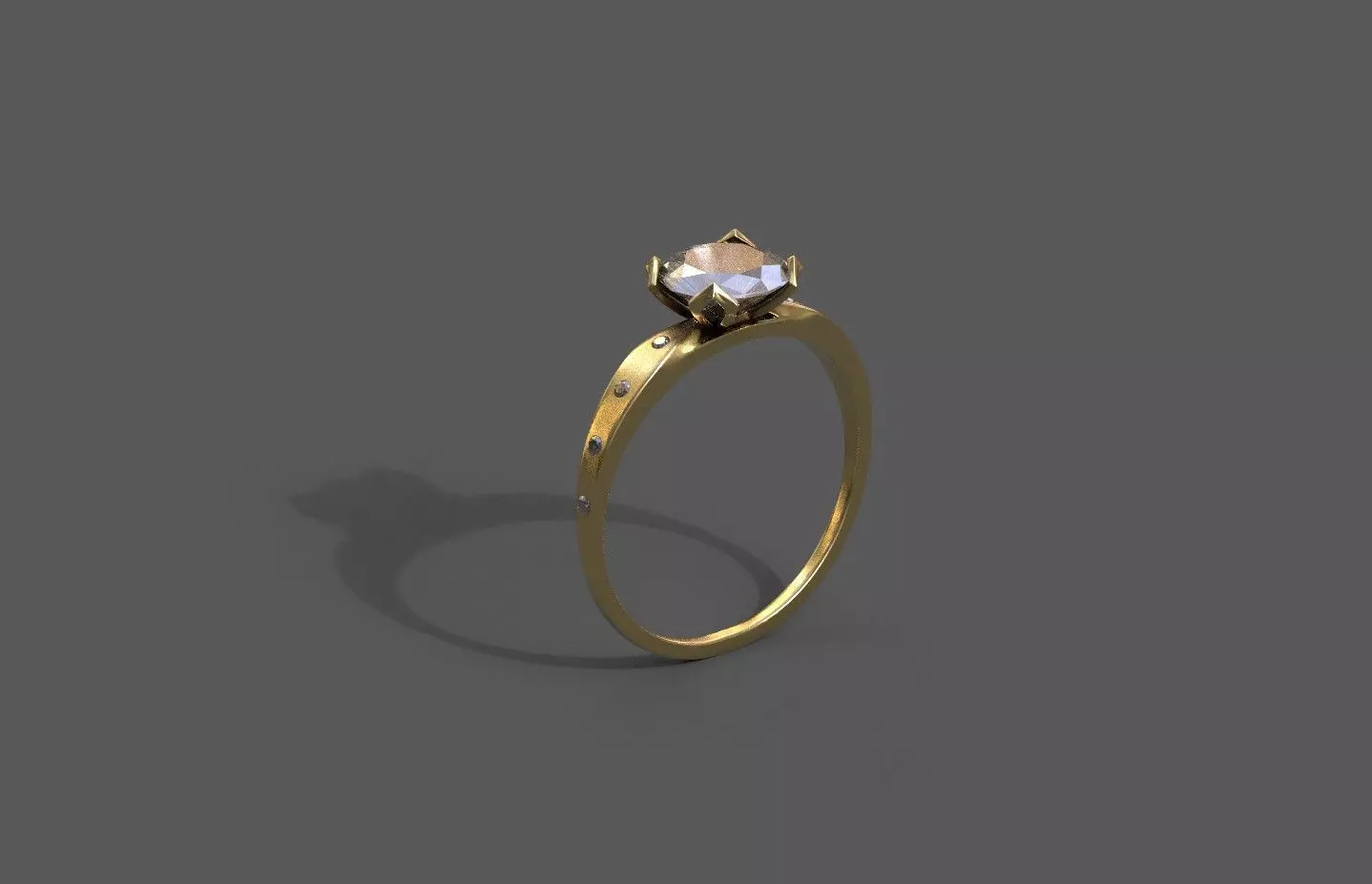 High-Quality 3D Ring Model Low-poly 3D model_0