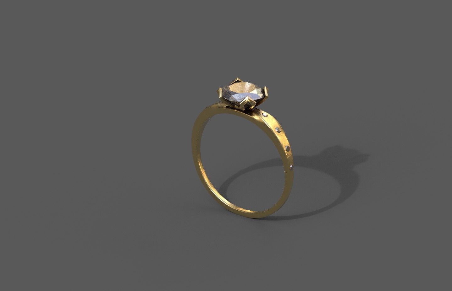 High-Quality 3D Ring Model Low-poly 3D model_2