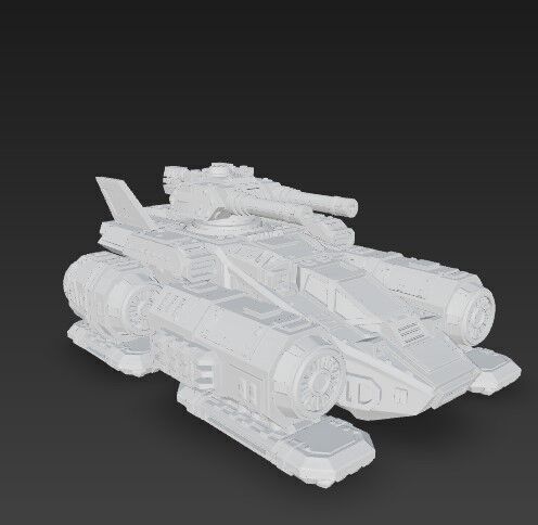 3D Printable Iron Oath  Sky Assault Artillery Ship 3D model_9