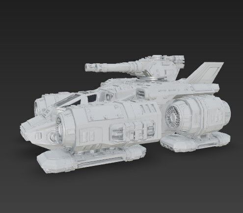 3D Printable Iron Oath  Sky Assault Artillery Ship 3D model_5