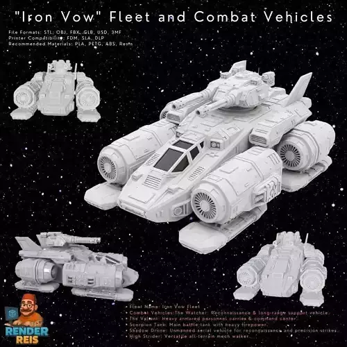 3D Printable Iron Oath  Sky Assault Artillery Ship 3D model