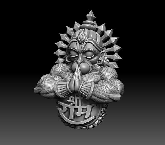 Hanumantha Bas Relief 3D print model