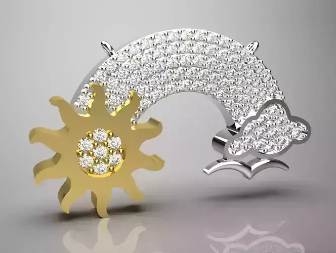 Rainbow Jewelry Pendant jp0268 3D print model