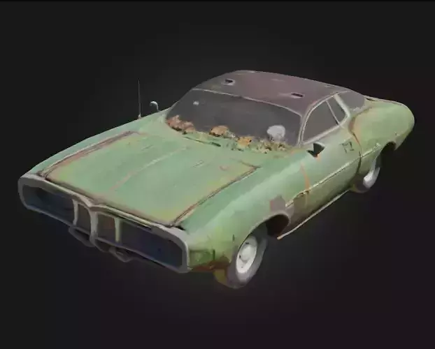 Rusty Classic  Aged Vintage Car Prop