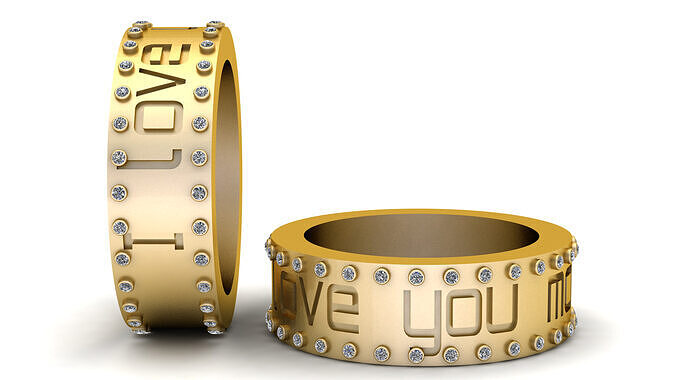  Love Heart Ring  3D print model