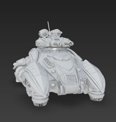 3D Printable Iron Oath Spearhead  Heavy Hover Tank 3D model_18