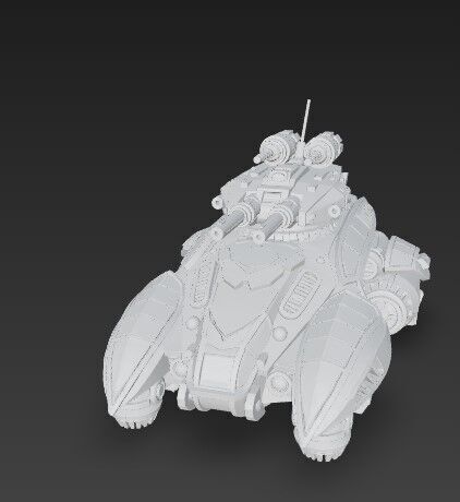 3D Printable Iron Oath Spearhead  Heavy Hover Tank 3D model_5