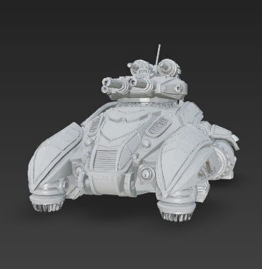 3D Printable Iron Oath Spearhead  Heavy Hover Tank 3D model_12