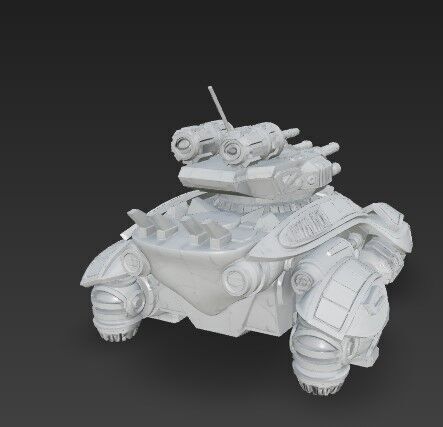 3D Printable Iron Oath Spearhead  Heavy Hover Tank 3D model_22