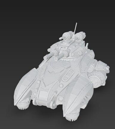3D Printable Iron Oath Spearhead  Heavy Hover Tank 3D model_17