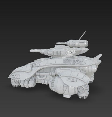 3D Printable Iron Oath Spearhead  Heavy Hover Tank 3D model_2