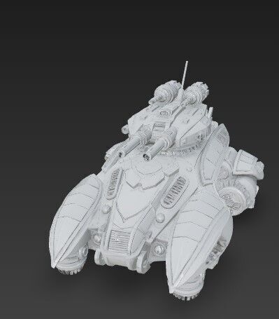 3D Printable Iron Oath Spearhead  Heavy Hover Tank 3D model_4