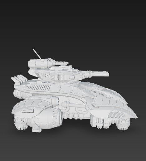 3D Printable Iron Oath Spearhead  Heavy Hover Tank 3D model_9