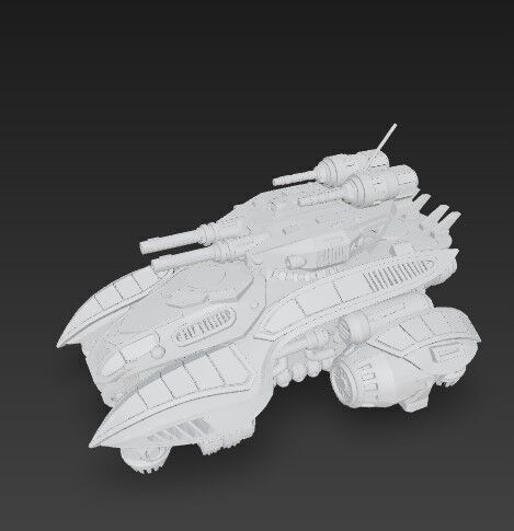 3D Printable Iron Oath Spearhead  Heavy Hover Tank 3D model_16