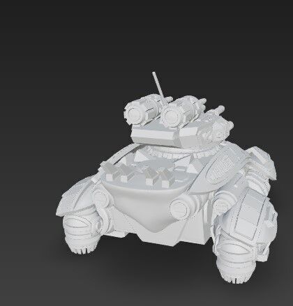 3D Printable Iron Oath Spearhead  Heavy Hover Tank 3D model_11
