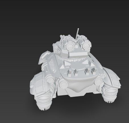 3D Printable Iron Oath Spearhead  Heavy Hover Tank 3D model_13