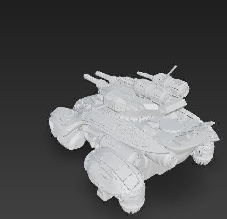 3D Printable Iron Oath Spearhead  Heavy Hover Tank 3D model_14