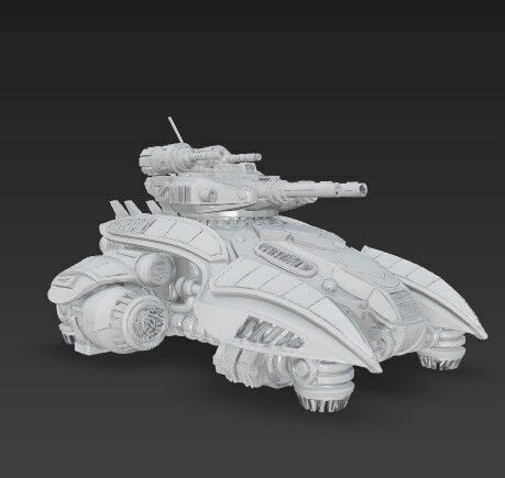 3D Printable Iron Oath Spearhead  Heavy Hover Tank 3D model_19