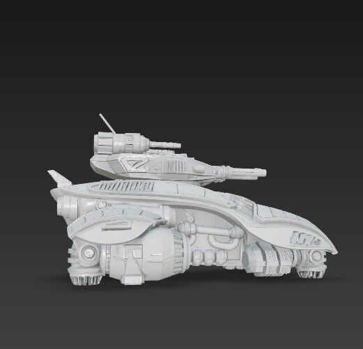 3D Printable Iron Oath Spearhead  Heavy Hover Tank 3D model_21
