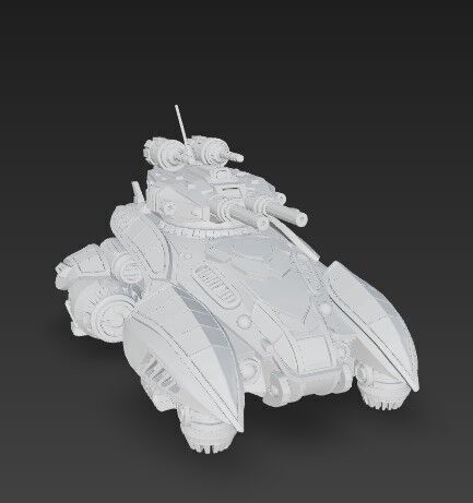 3D Printable Iron Oath Spearhead  Heavy Hover Tank 3D model_7
