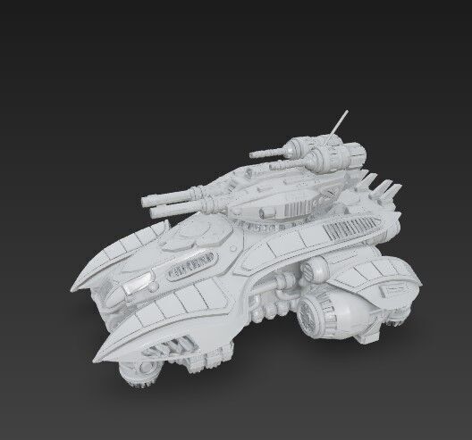 3D Printable Iron Oath Spearhead  Heavy Hover Tank 3D model_3