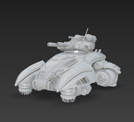 3D Printable Iron Oath Spearhead  Heavy Hover Tank 3D model_1