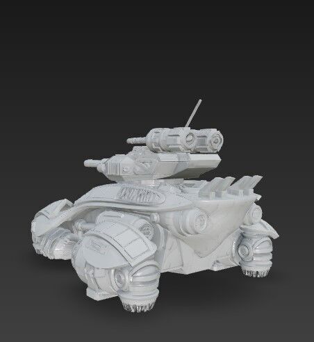 3D Printable Iron Oath Spearhead  Heavy Hover Tank 3D model_24