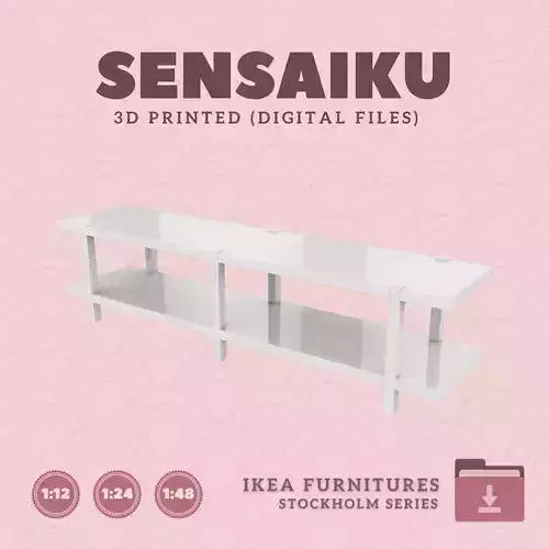 4 STOCKHOLM 2025 Shelving bench for Dollhouse - IKEA - 3D Print