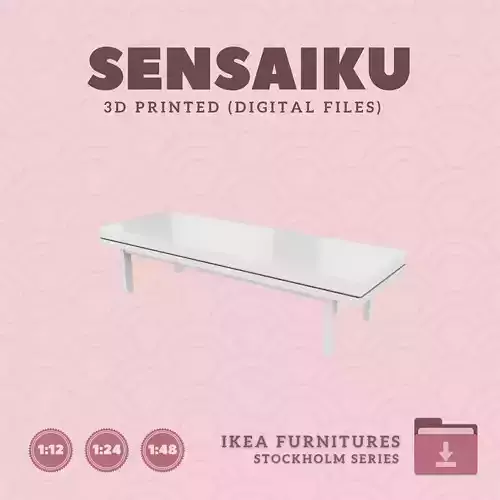 10 STOCKHOLM 2025 Bench with Pad for Dollhouse - IKEA - 3D Print