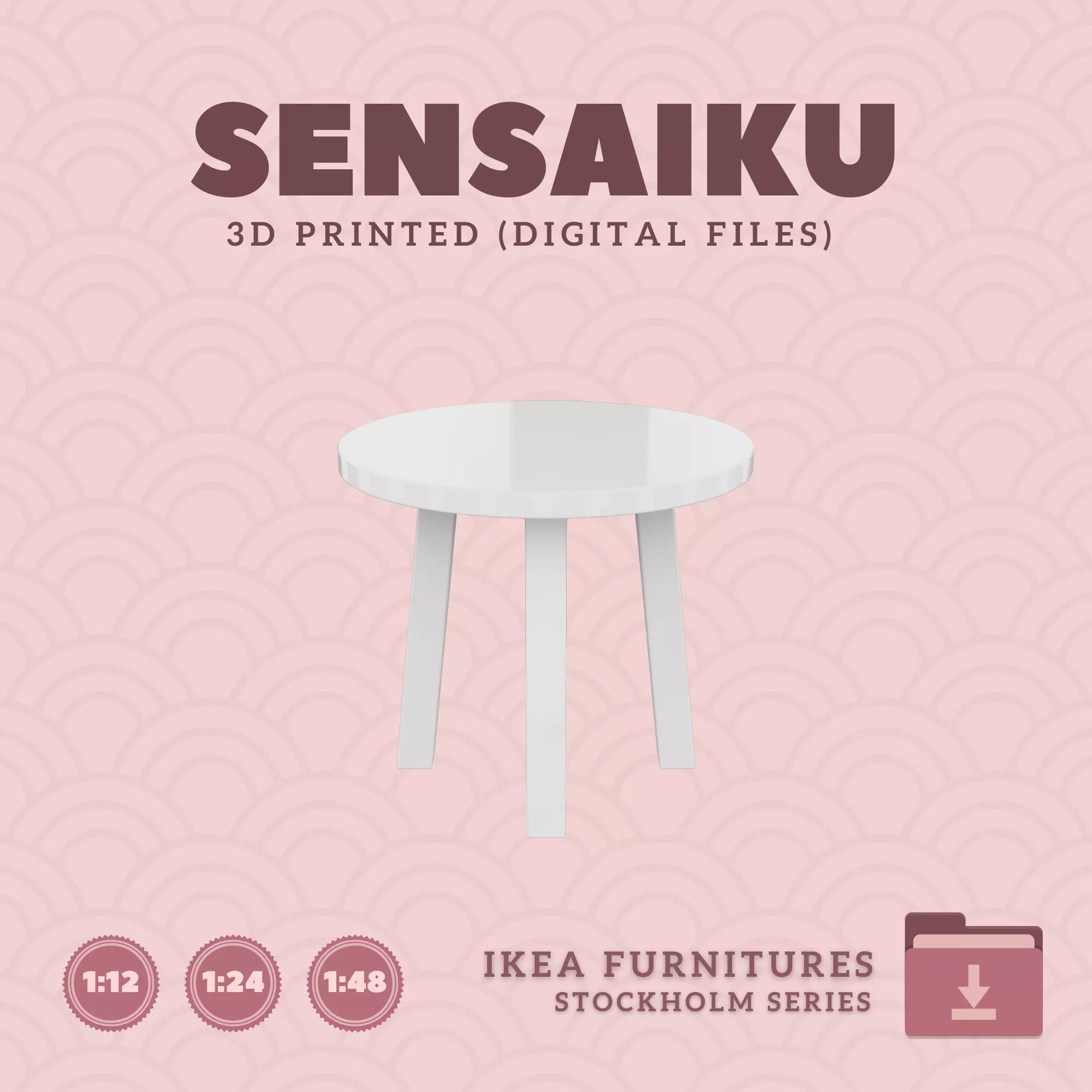 15 STOCKHOLM 2025 Side Table V3 for Dollhouse - IKEA - 3D Print 3D print model