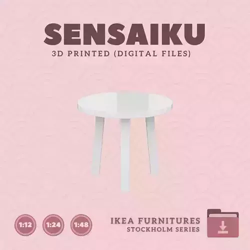15 STOCKHOLM 2025 Side Table V3 for Dollhouse - IKEA - 3D Print