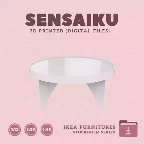 18 STOCKHOLM Coffee table V3 for Dollhouse - IKEA - 3D Print