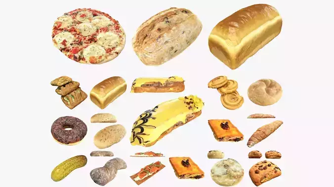 3D Photogrammetry Food Bundle 02 3D Model Collection