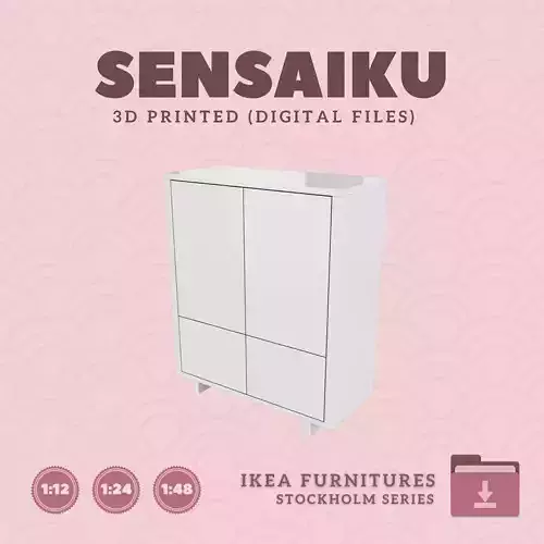 21 STOCKHOLM Cabinet V2 for Dollhouse - IKEA - 3D Print