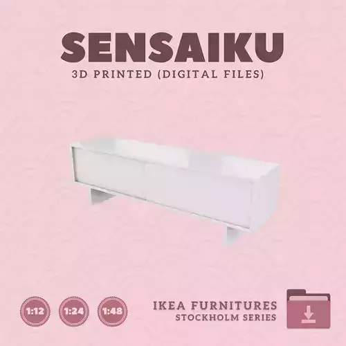 22 STOCKHOLM 2025 TV Unit for Dollhouse - IKEA - 3D Print
